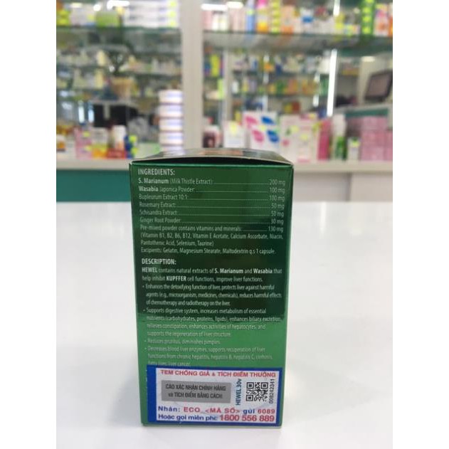 (Chính hãng có tem tích điểm) HEWEL (hộp 30 viên) - Giải độc, bảo vệ gan - Amipharma - FREESHIP 99k | BigBuy360 - bigbuy360.vn