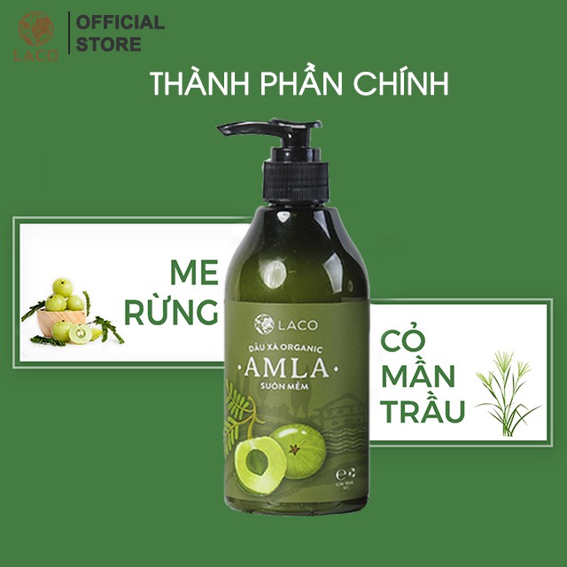 Dầu Xả Siêu Mềm Mượt, Ngăn Rụng Tóc Và Kích Thích Mọc Tóc Laco Organic Amla 300ml - LAVAHA SHOP