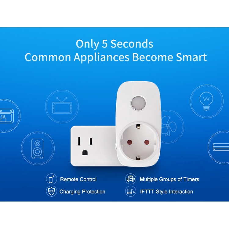 Gobuy Sales BroadLink SP3S Wireless WiFi Smart Socket Switch Plug Timer Monitor EU For Phone GOBUY | BigBuy360 - bigbuy360.vn