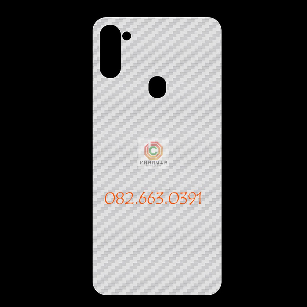 Miếng dán mặt lưng skin carbon Samsung Galaxy A11