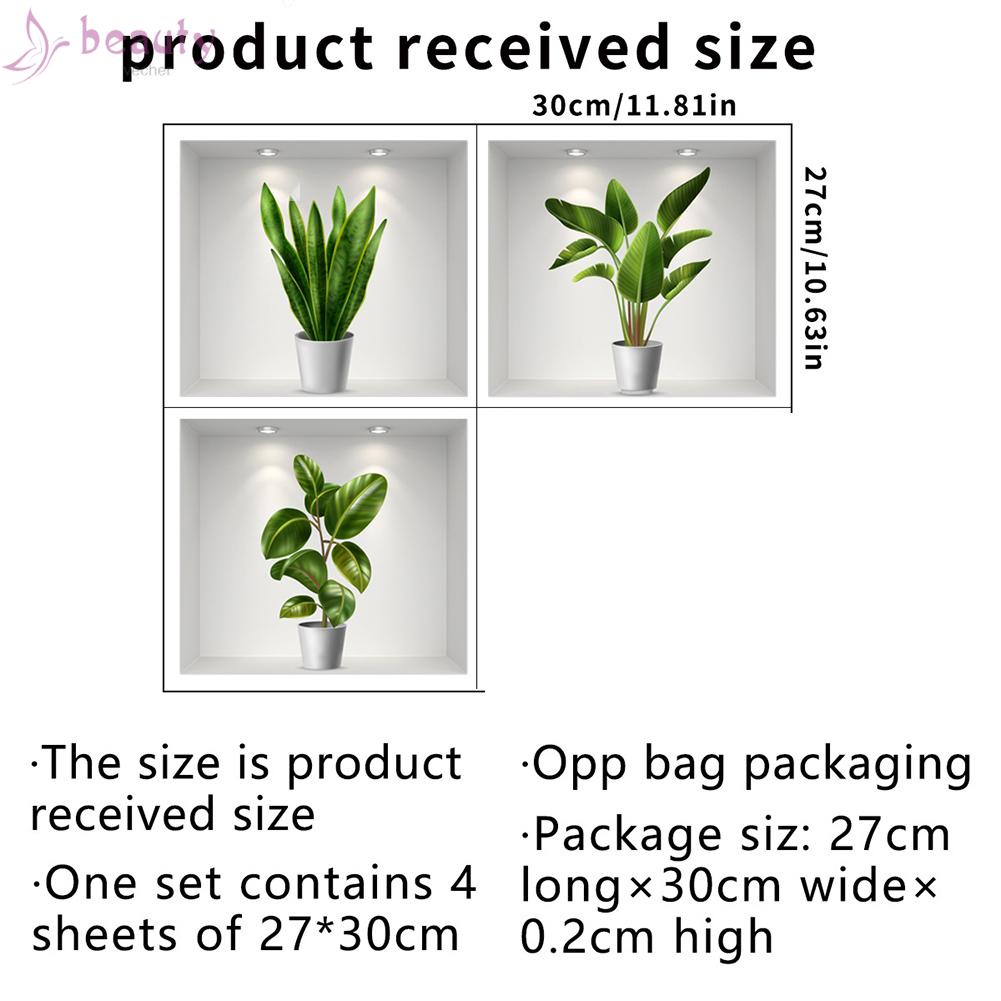 Miếng Dán Tường Giả Cửa Sổ Trang Trí Phòng Khách