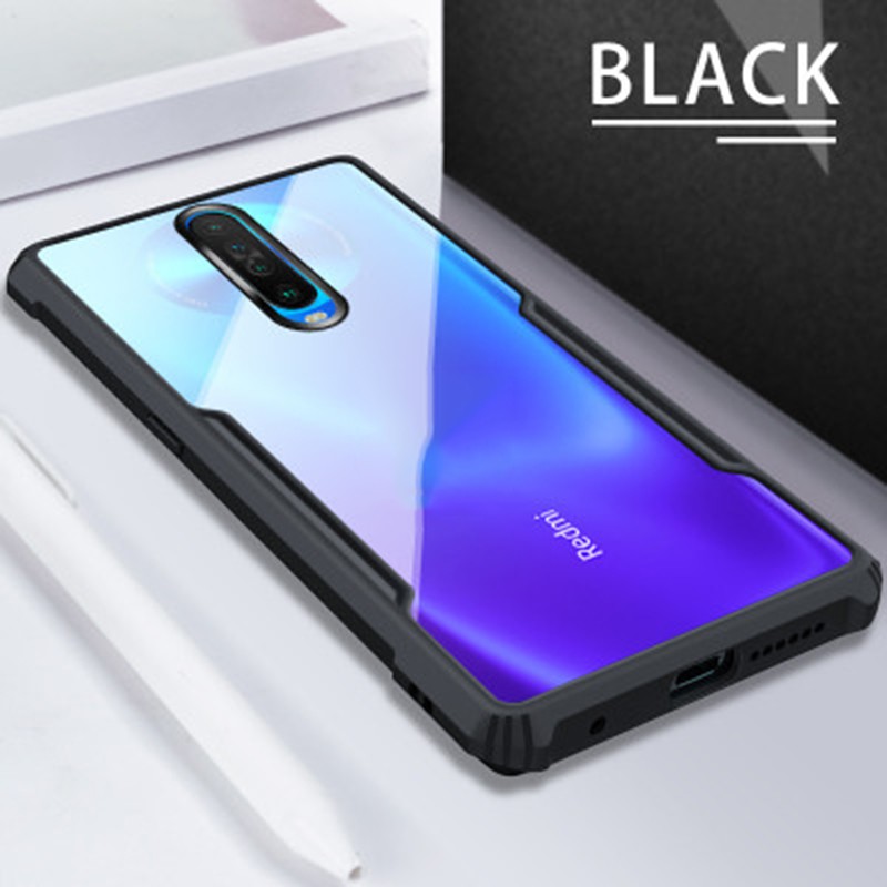 Ốp Lưng Trong Suốt Viền Nhựa Màu Cho Điện Thoại Xiaomi Redmi K30 POCOPhone POCO X2