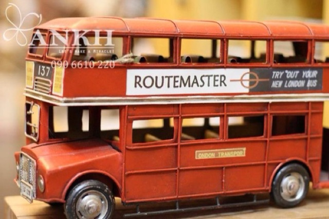 Mô hình xe London bus 2 tầng cổ điển làm bằng tay