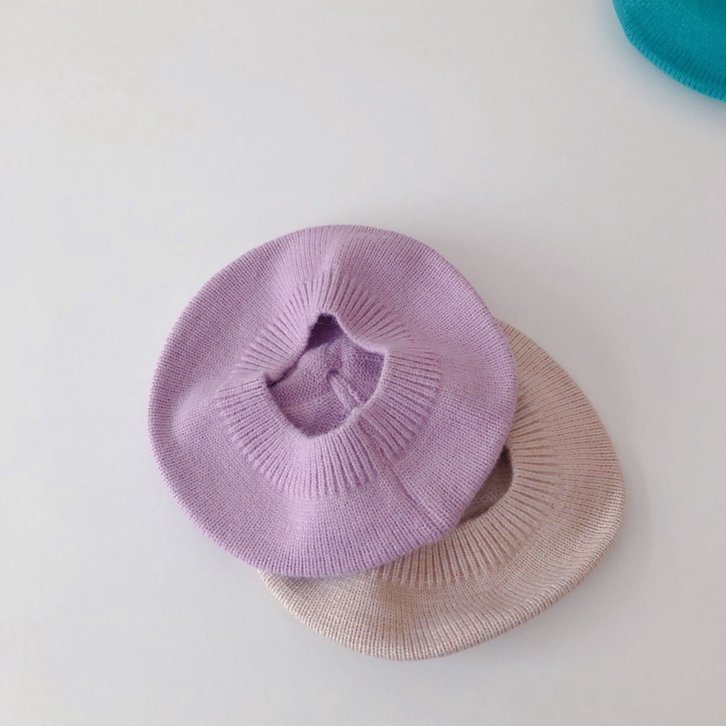 Mũ Nồi Cotton Màu Trơn Thời Trang Cho Bé 0-7 Tuổi