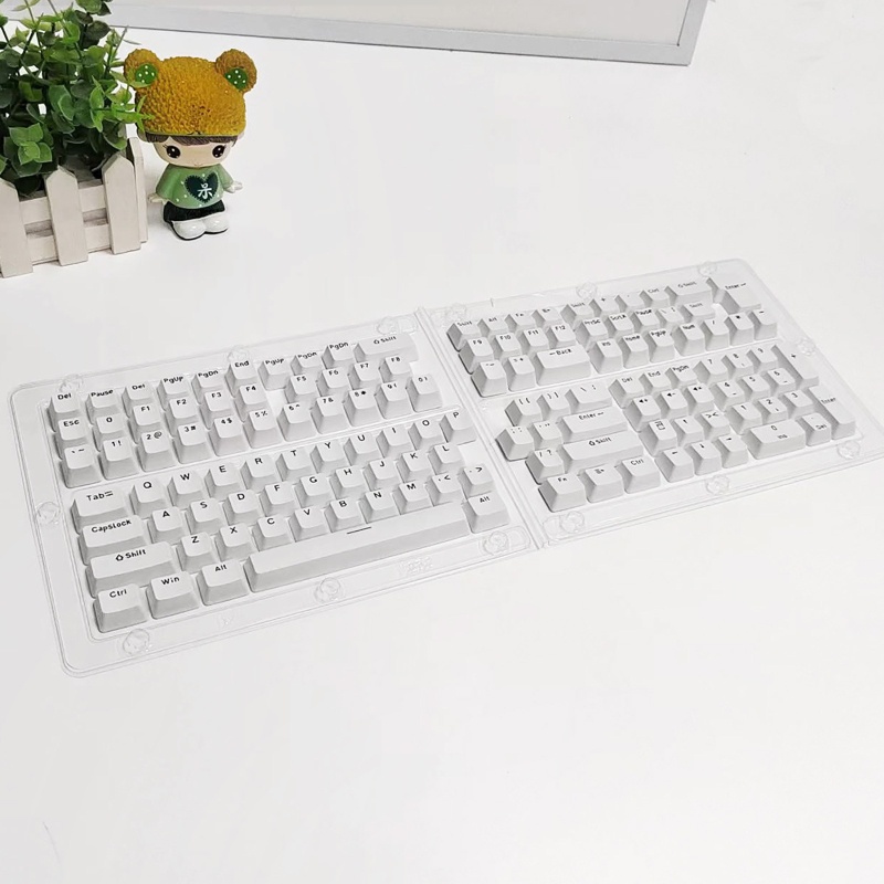 Nút Bàn Phím Cơ OEM PBT 132 Phím Màu Xanh Dương Và Trắng