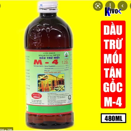 Dầu Diệt Côn Trùng Mối Tận Gốc Chai Lớn Vipesco M-4 480ml - Thuốc Diệt Mối, Kiến, Gián, Dầu Trừ Mối M4