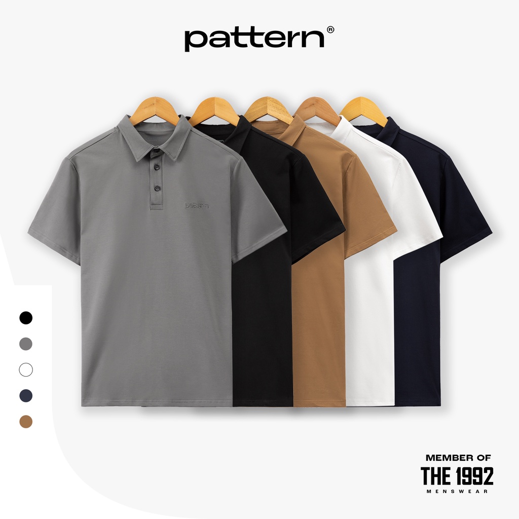 Áo polo nam PATTERN cotton 5 màu trơn PA015