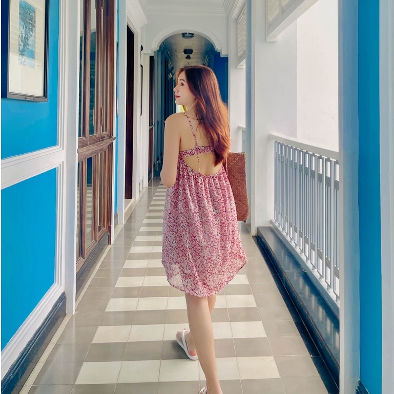Váy hoa nhí hở lưng Fabric Holic