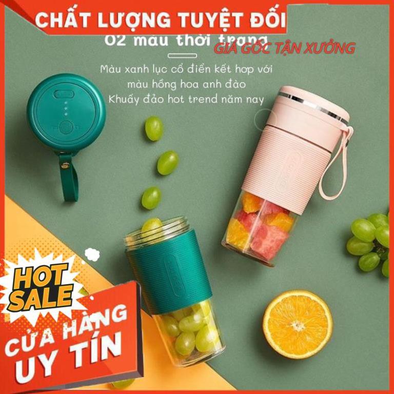 Máy xay sinh tố mini cầm tay đa năng sạc pin usb dung tích 300ml Pin 2600mah mang đi học, đi làm, đi du lịch