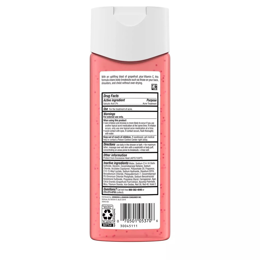 Sữa Tắm Neutrogena Clear Body Wash Pink Grapefruit (250ml)