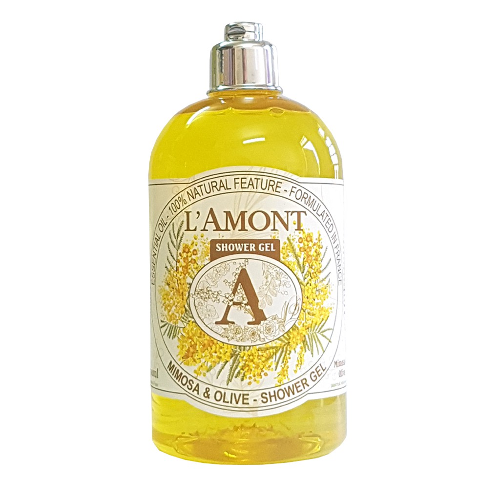 Combo Sữa Tắm Và Sữa Dưỡng Thể LAmont En Provence Hương Hoa Mimosa 500ml và 250ml