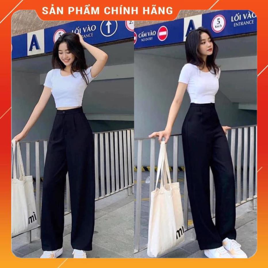 Sét áo croptop trơn + quần cull (Các kiểu đồ bộ croptop đẹp)