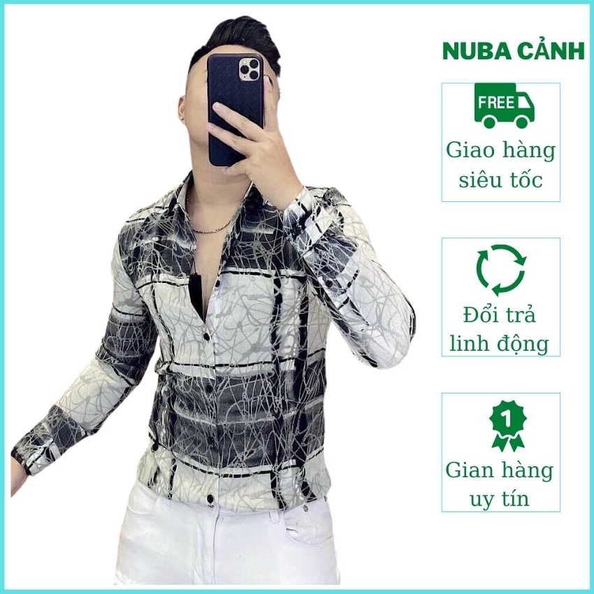 Áo sơ mi nam dài tay chất vải lụa cao cấp,đẹp giá rẻ TCS 49