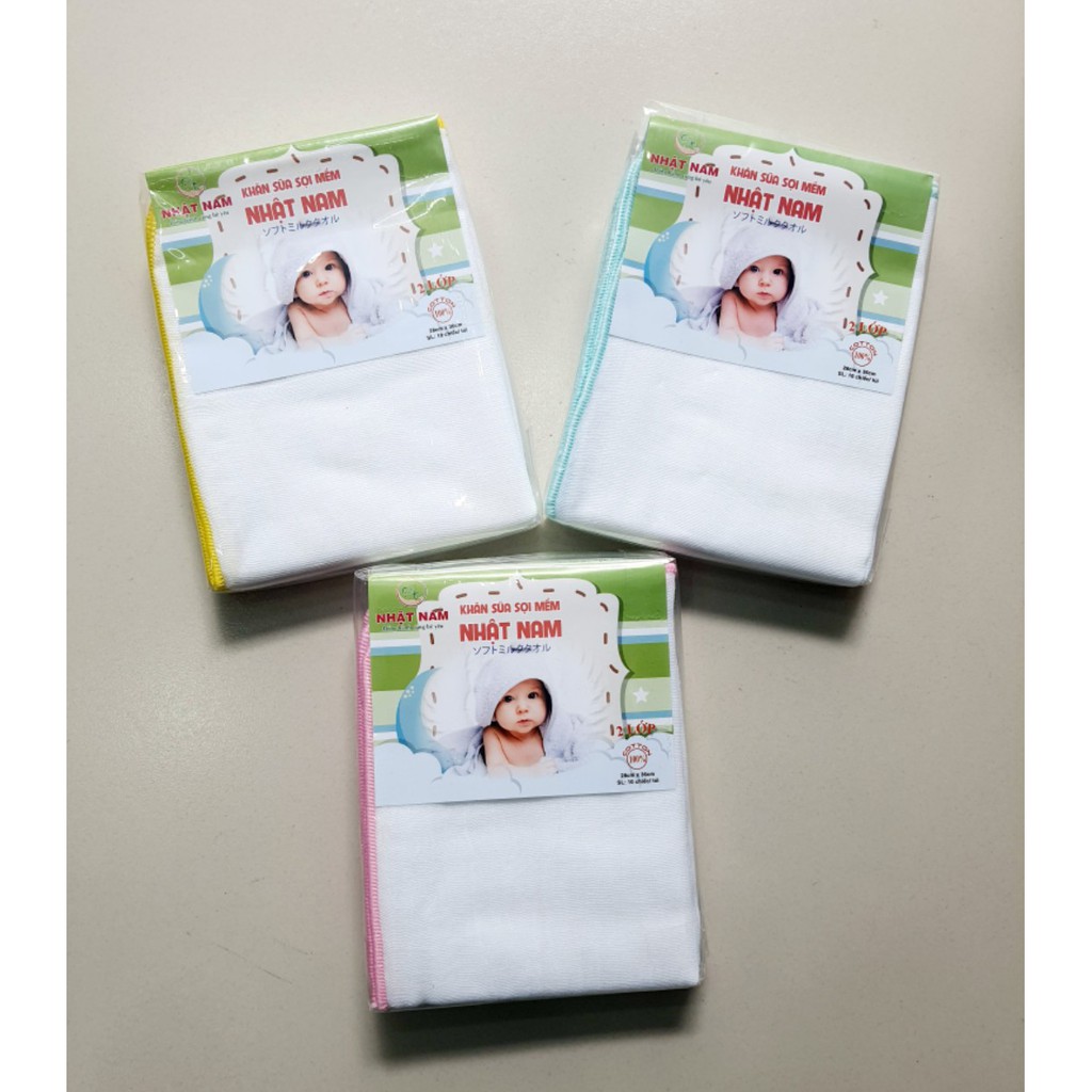 Set 10 Khăn Sữa Nhật Nam 2,3,4 Lớp Cotton Xô Siêu Mềm Cho Bé Sơ Sinh | Minizon Kids