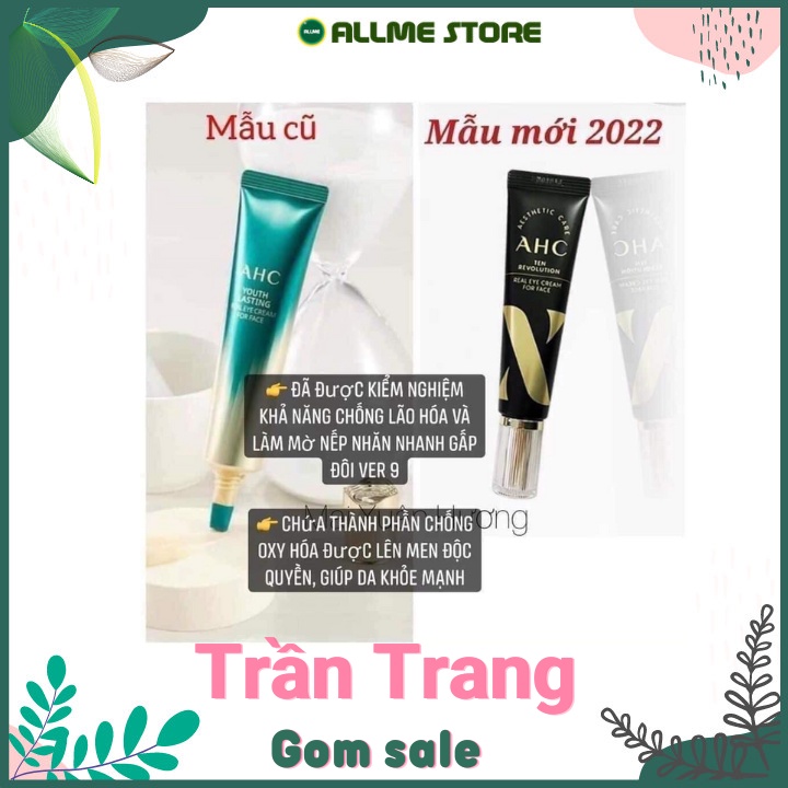 Kem Mắt AHC Time Rewind Real Eye Cream For Face 2022