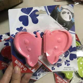 Set 2 miếng silicon hình bướm bắc nồi, hâm vi sóng