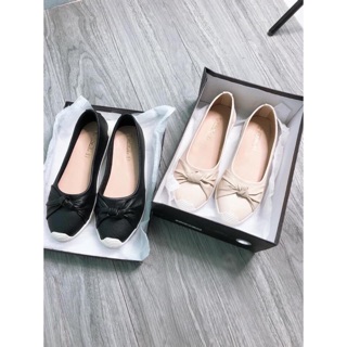 Slipon Đế Bệt Gắn Nơ Ấu siêu mềm, siêu đẹp kèm clip
