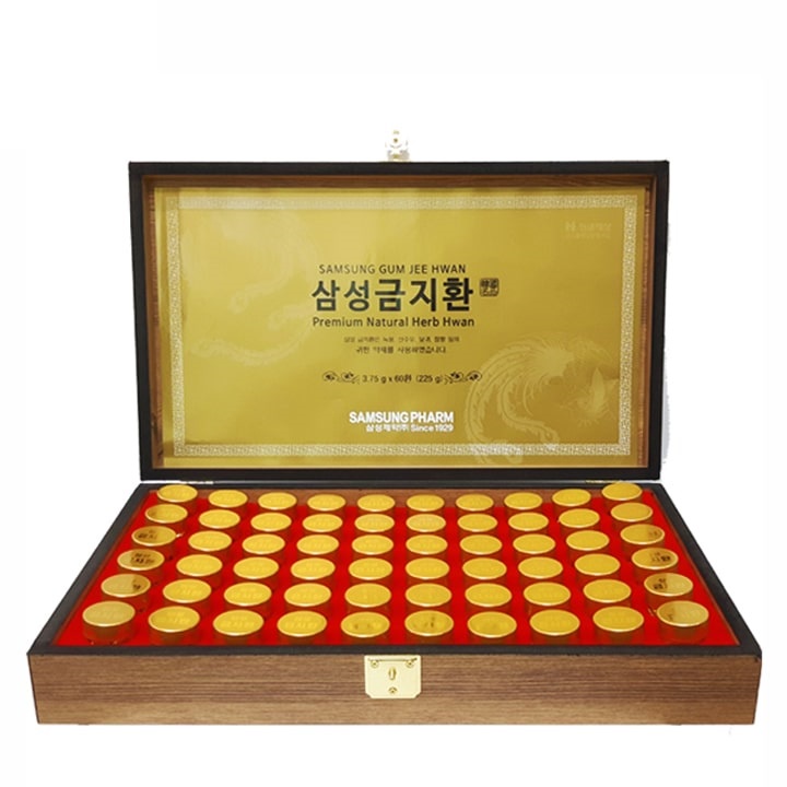 Giá Sốc An cung ngưu hoàng hoàn hỗ trợ tuần hoàn máu tim mạch phòng ngừa tai biến Hàn Quốc hộp gỗ 3.75g x 60 viên
