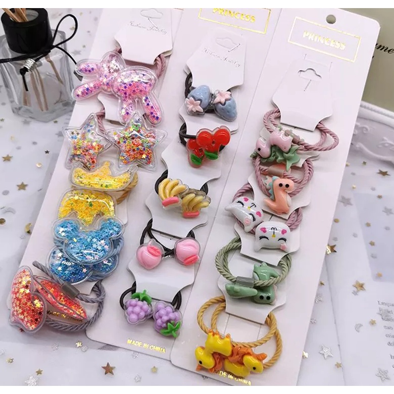 Combo 5 dây cột tóc họa tiết đáng yêu (T05, T06)