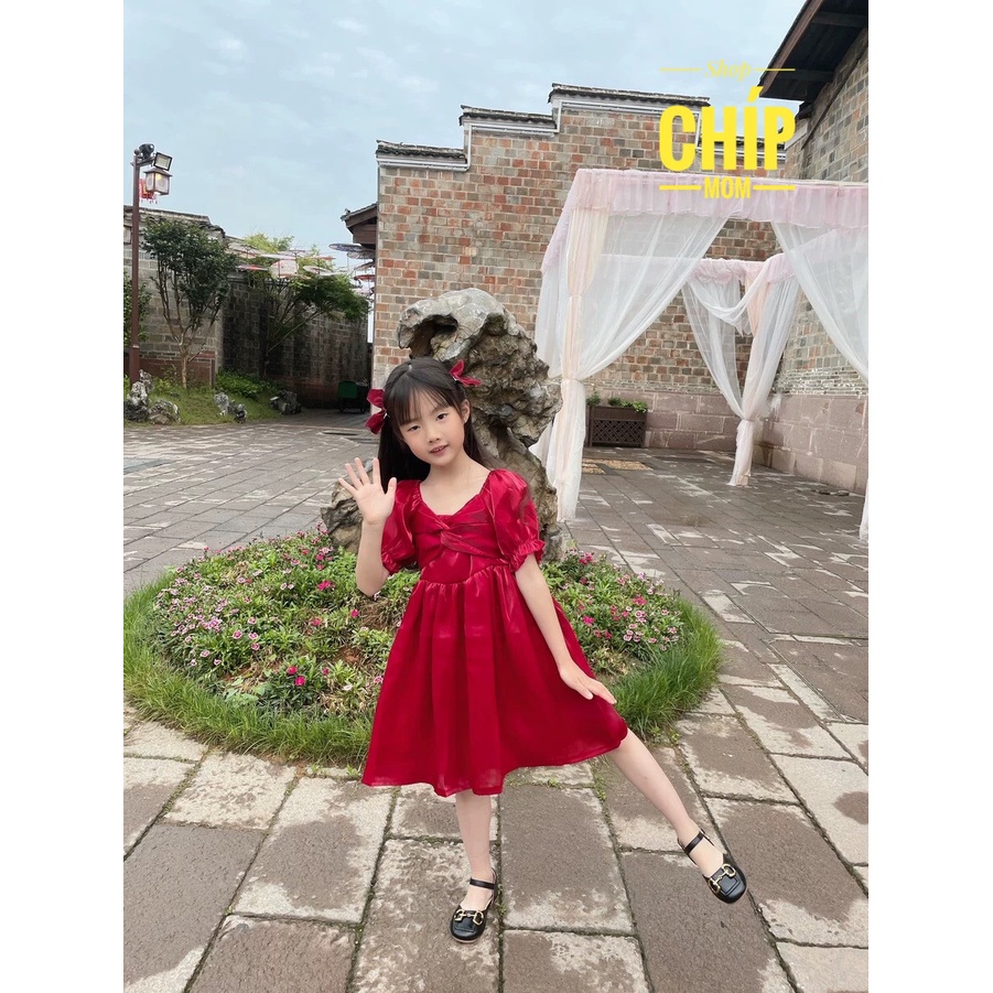 giày búp bê cho bé giày bệt bé gái có quai dán đế chống trượt da PU bóng mềm xích đẹp trung đại đi học full hộp bupbe601