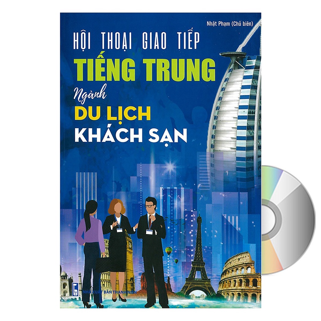 Sách - Hội thoại giao tiếp tiếng Trung ngành du lịch khách sạn + DVD tài liệu