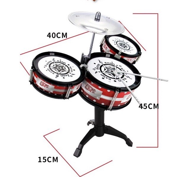 Đồ Chơi Âm Nhạc Cho Bé - Bộ Trống Jazz Drum Cho Bé Kèm Ghế Ngồi ,Giúp Trẻ Thể Hiện Cá Tính Và Đam Mê Ngay Từ Nhỏ