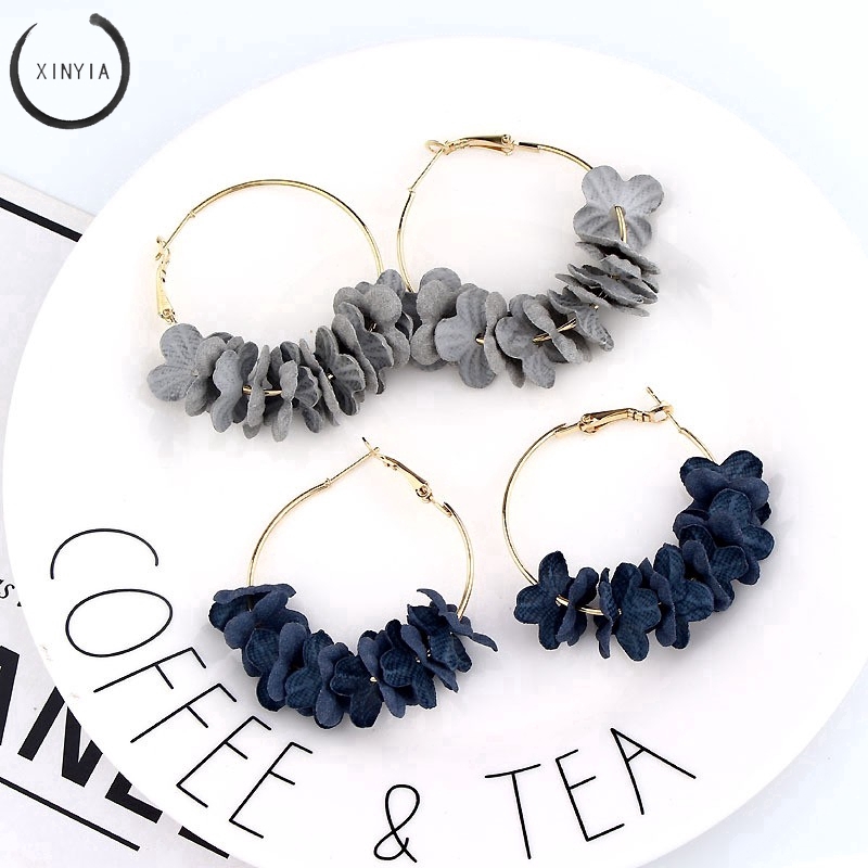 Bông Tai Tròn Bằng Hợp Kim Phong Cách Bohemian