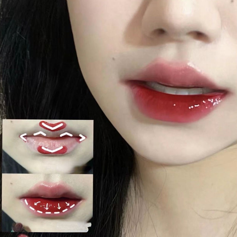 Set 3 Son Kem Hiệu Ứng Gương Thiết Kế Hình Gấu Dễ Thương Thương Hiệu Herrange