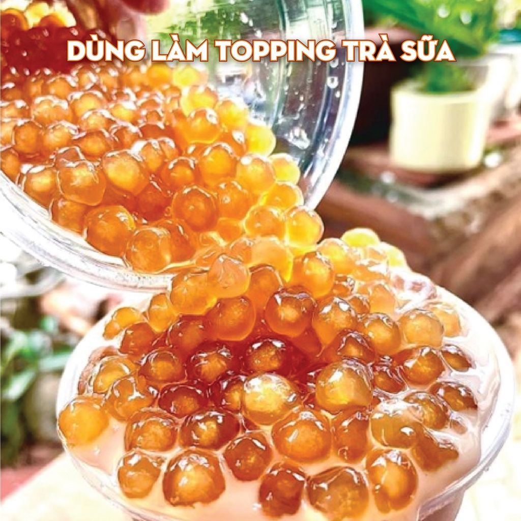 Trân châu hoàng kim KRUBO siêu sạch thơm ngon dai dẻo - Topping trà sữa - Gói 500g và gói 1kg