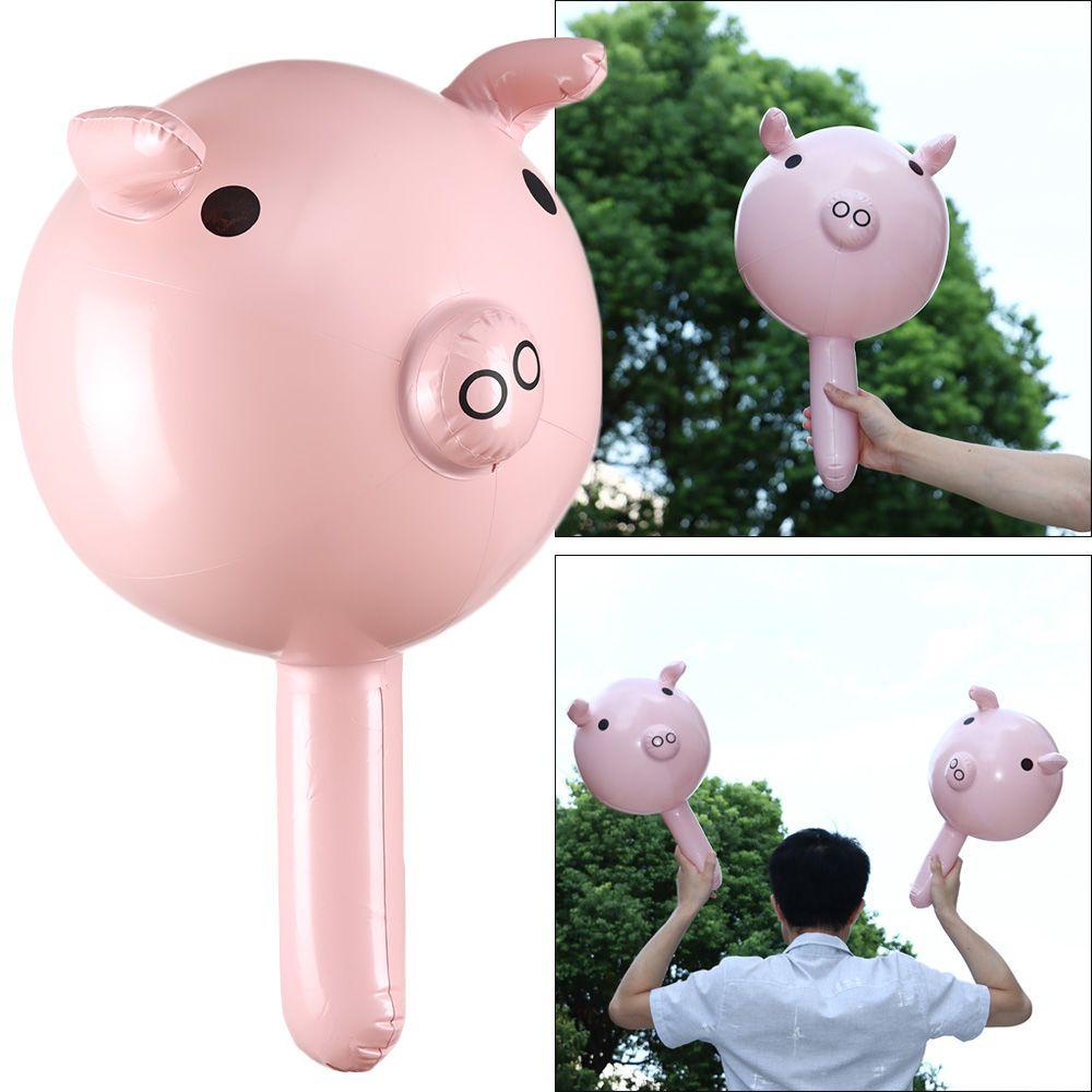 CHOOKEY Bộ 2 Đồ Chơi Bơm Hơi Hình Đầu Heo Lớn Trang Trí Tiệc Cho Bé