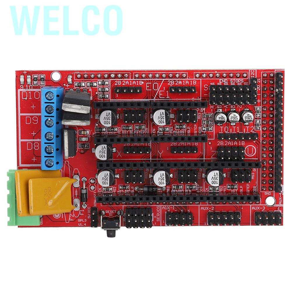 Bảng Mạch Điều Khiển Welco 2560r3 Master + Ramps 1.4 + 5 Đĩa A4988 Cho Máy In 3d