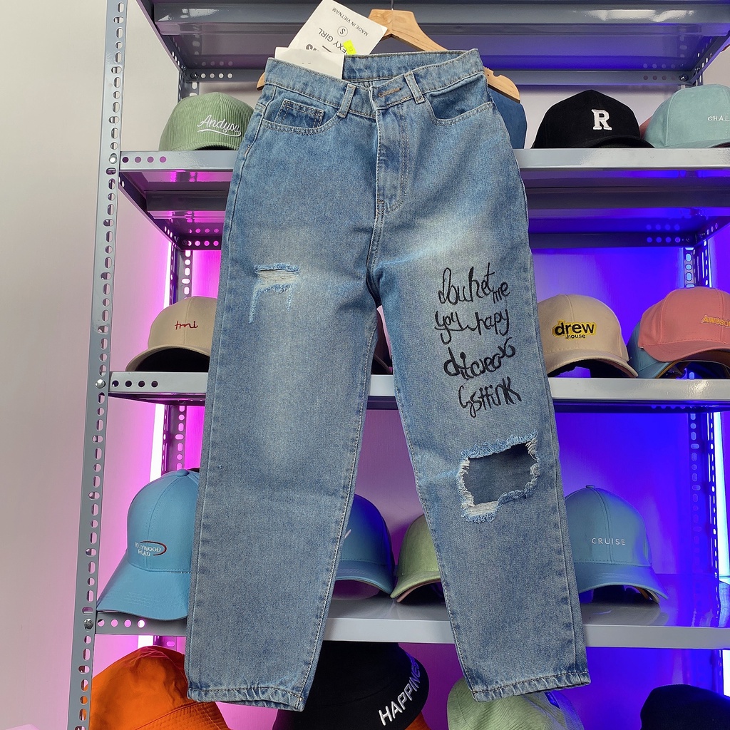 [Xả Hàng] Quần jean baggy nhiều mẫu - Happy Style