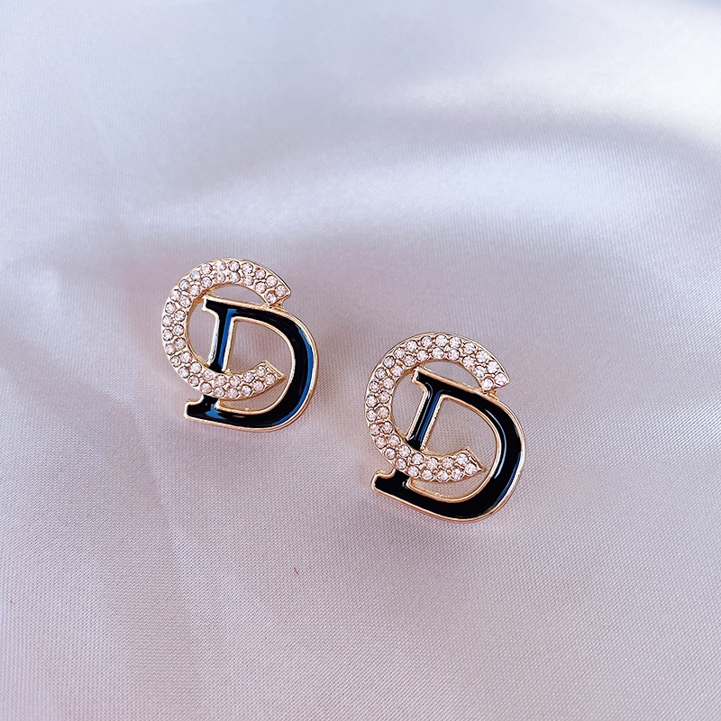 Bông Tai Mạ Bạc 2022s925 Đính Đá Đơn Giản Thời Trang Hàn Quốc