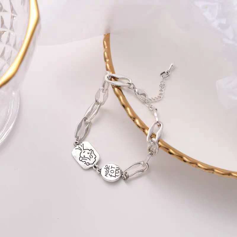 Vòng tay phối mặt phụ kiện phong cách thời trang hip hop