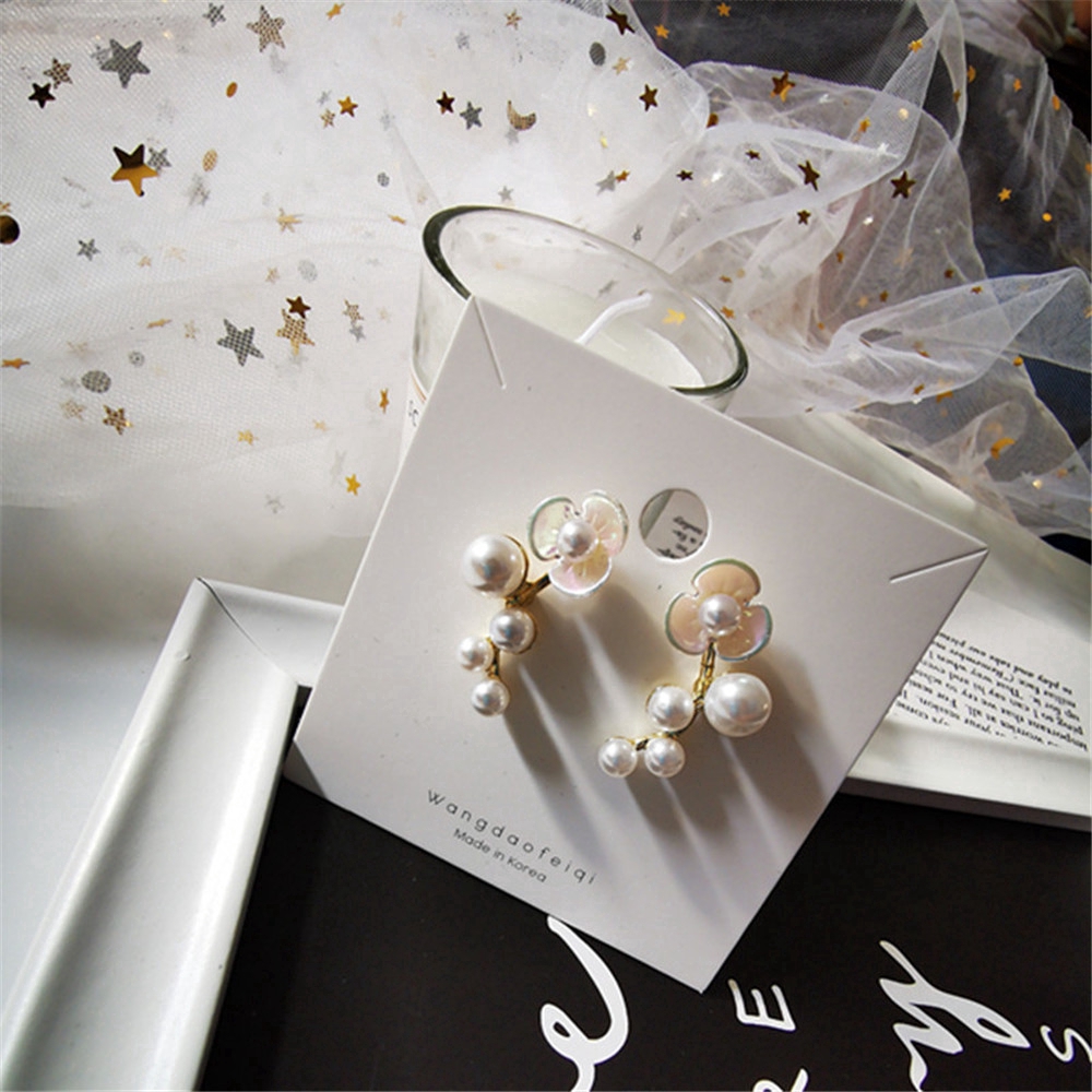 Bông tai họa tiết hoa phong cách Hàn Quốc cho nữ