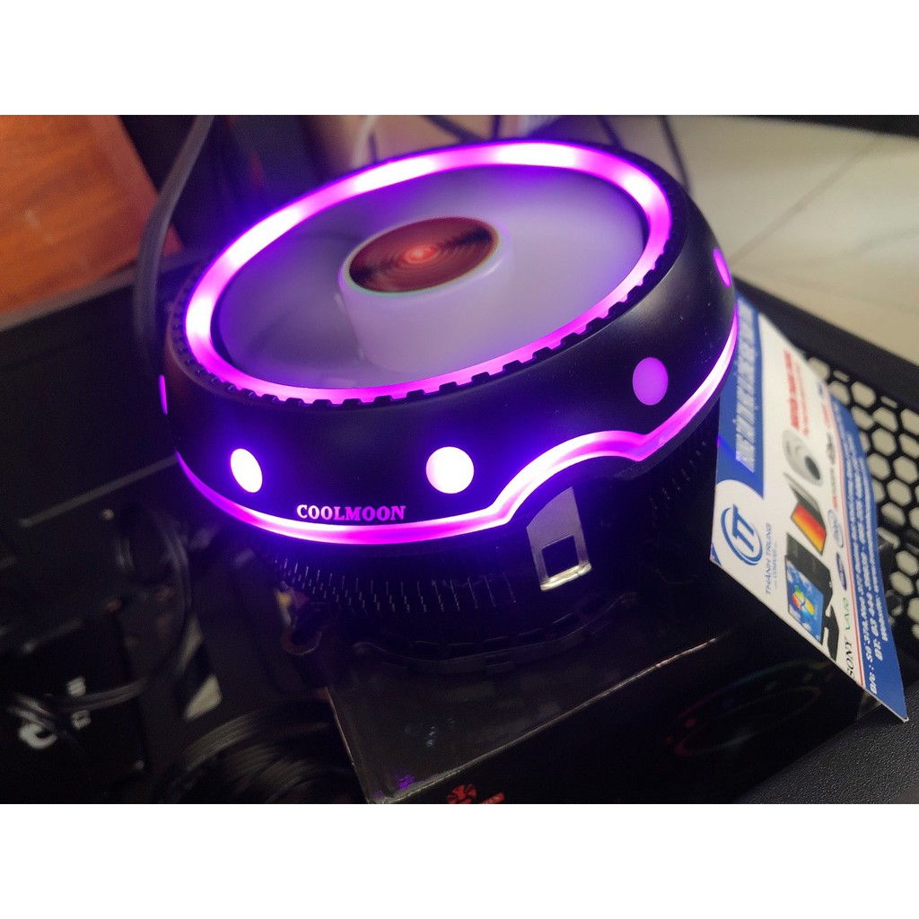 Quạt Tản Nhiệt, Fan CPU Coolmoon UFOX UFO Led RGB - Tự Động Đổi Màu Và Hiệu Ứng