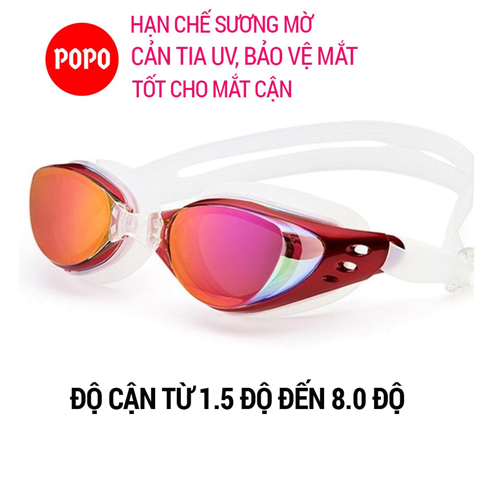 Kính bơi có độ cho người cận thị 1.5 đến 8.0 độ chính hãng 610 kiếng bơi chống UV cho người lớn nam nữ, cho bé từ 6 tuổi