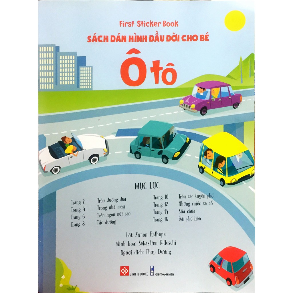 Sách - First Sticker Book - Sách Dán Hình Đầu Đời Cho Bé - Ô tô (Dành Cho Trẻ Em Từ 3-8 Tuổi)