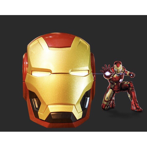 FREESHIP ĐƠN 50K_Loa mini bluetooth Marvel Iron Man cao cấp sang trọng kèm dây sạc