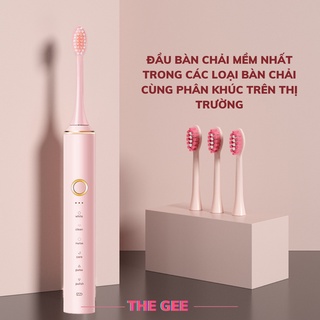 Bàn chải điện IPX7 đánh răng sạch x10, công nghệ sóng âm, bảo vệ răng miệng tuyệt đối (bảo hành 1 đổi 1)