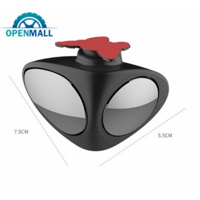 Gương cầu lồi 2 mặt dán treo bên dưới kính chiếu hậu xe hơi ô tô xóa điểm mù bánh trước sau xoay 360 độ góc rộng