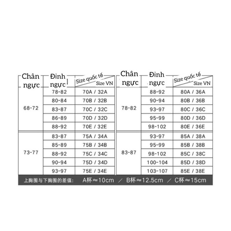 Áo lót ngực bra có thể tháo dây mặc quây vải thun lạnh siêu mịn chống tụt Yannie