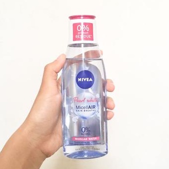 Nước tẩy trang dưỡng trắng da NIVEA Pearl White Micellar Water 200ml (Nivea hồng - Da khô)