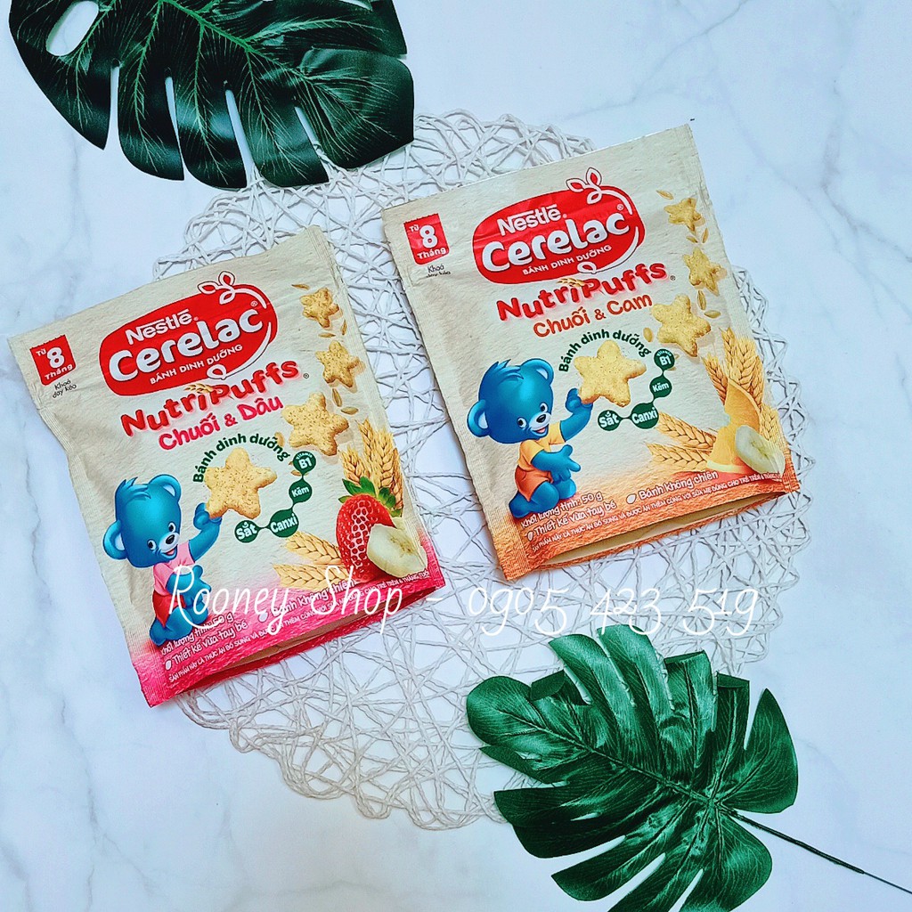 Bánh ăn dặm dinh dưỡng Nestle Cerelac NutriPuffs cho bé