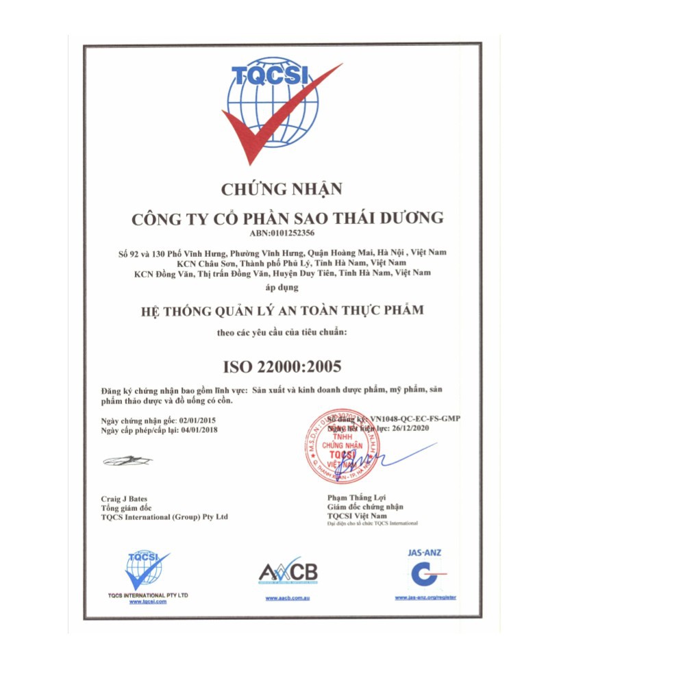 ✅✅ Siro VINAHO Thái Dương