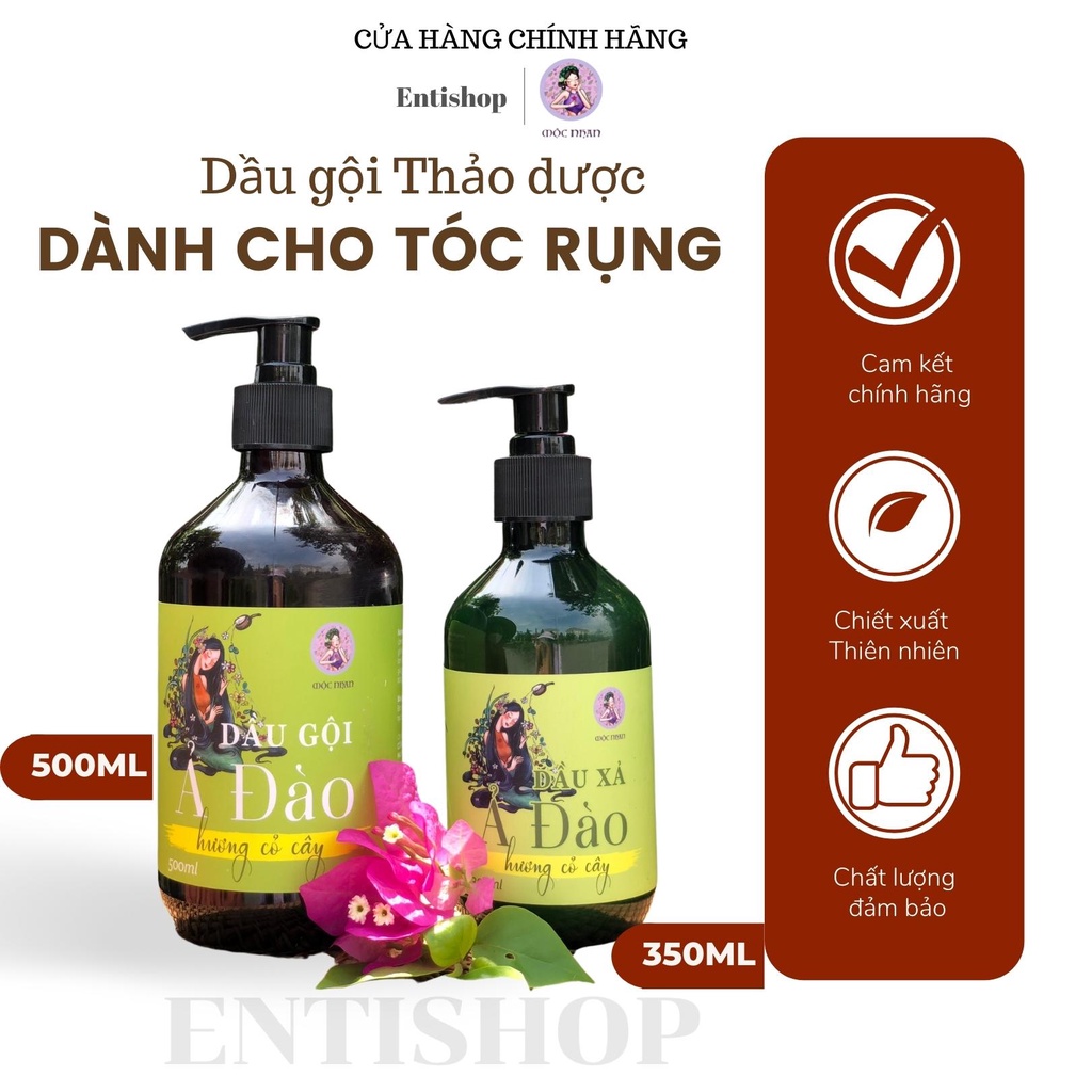 Dầu gội Dầu xả thảo dược bồ kết cỏ cây Handmade ngăn rụng tóc MỘC NHAN 500ml