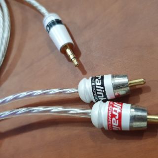 Dây 3.5 ra 2 AV UTRALINK hàng bãi canada Chiều dài 2m