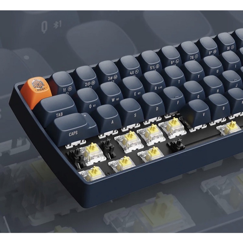 Bàn phím cơ không dây bluetooth Lofree bản Dark Night chính hãng yellow switch, hotswap, có thể mua phím rời để custom