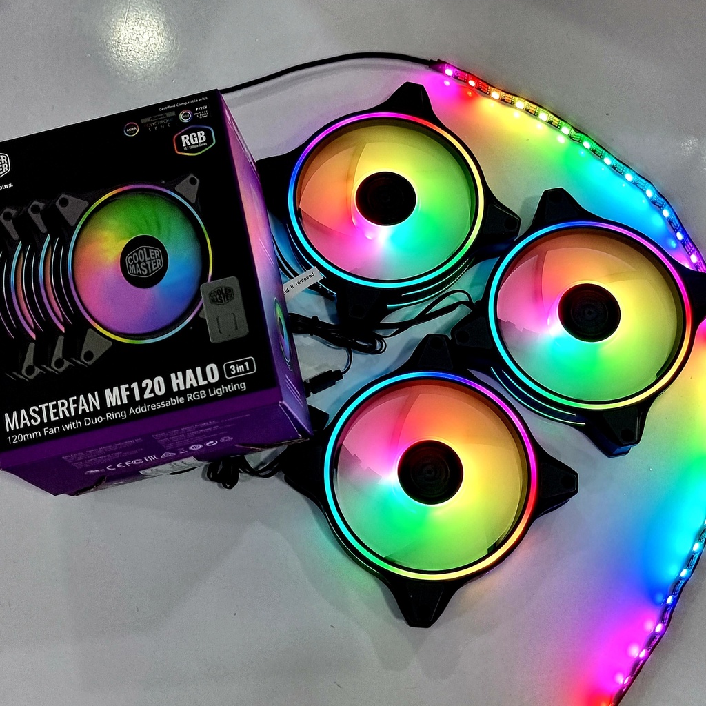 Bộ 3 Fan Cooler Master MASTERFAN MF120 HALO