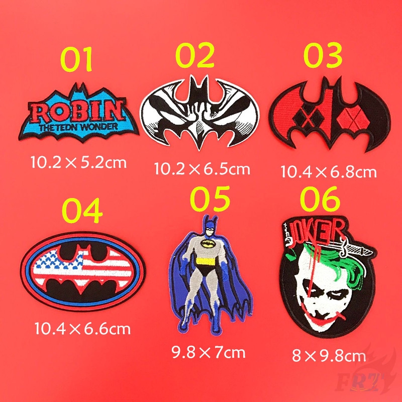 ☸ Dc - Miếng Vá Người Dơi ☸ 1 Sticker Ủi Thêu Hình Batman / JOKER